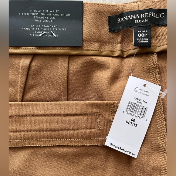 Banana Republic Petite Mid-Rise Straight Sloan Pant - size 00, NWT - Picture 4 of 5